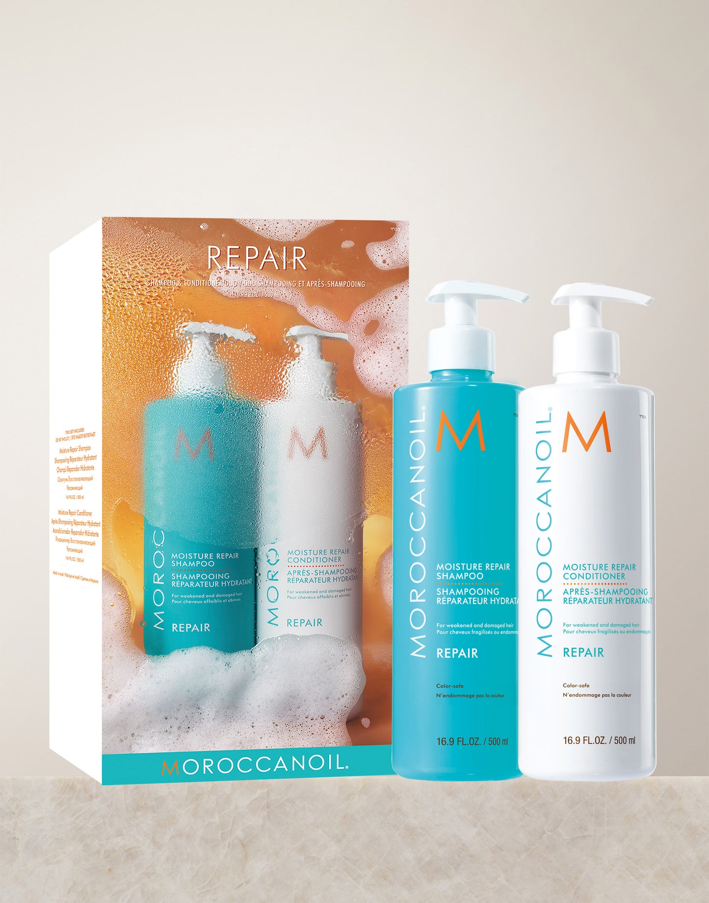 Conjunto de medio litro de Acondicionador y Champú Reparador (2x500ml) (Con un valor de €102.20)