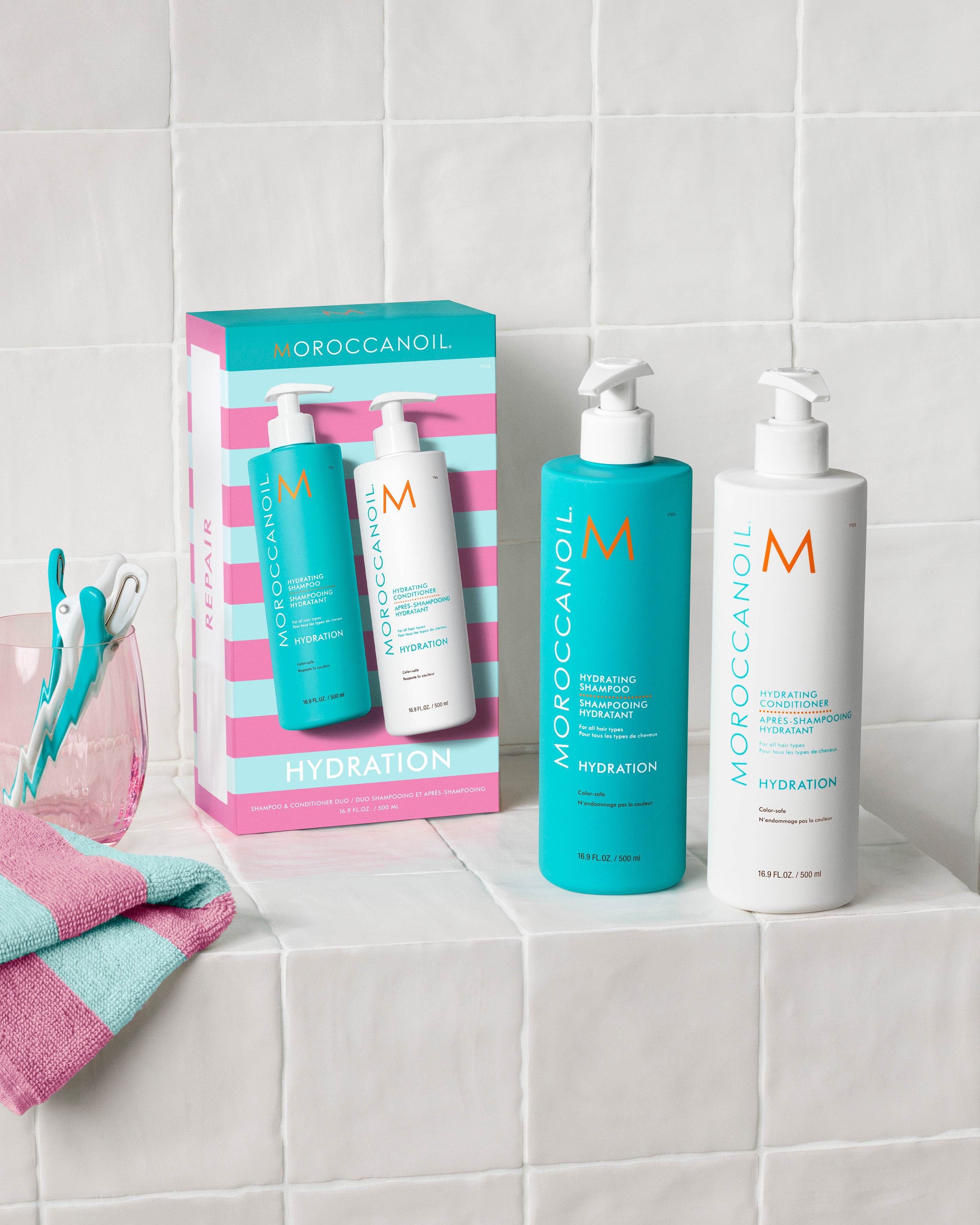 Dúo de champú y acondicionador hidratante