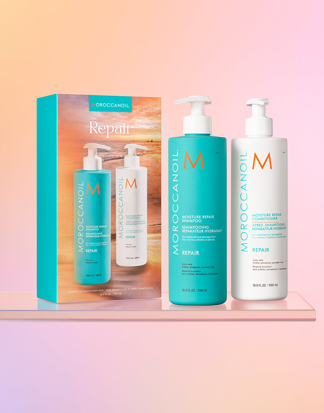 Conjunto de medio litro de Acondicionador y Champú Reparador