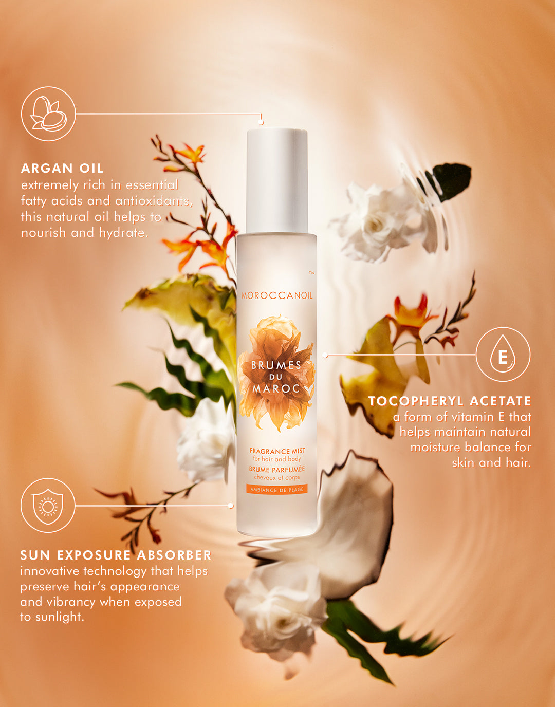 Bruma perfumada para el cabello y el cuerpo Ambiance de Plage