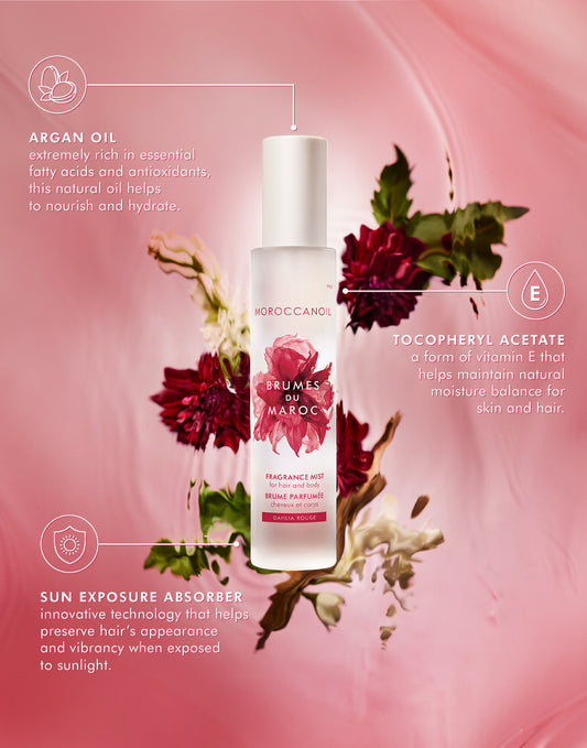 Bruma perfumada para el cabello y el cuerpo Dahlia Rouge