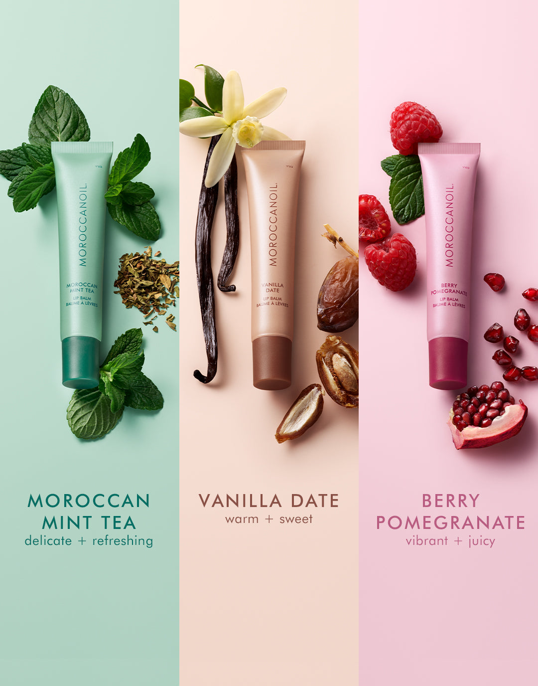 Trío de bálsamos labiales Moroccanoil