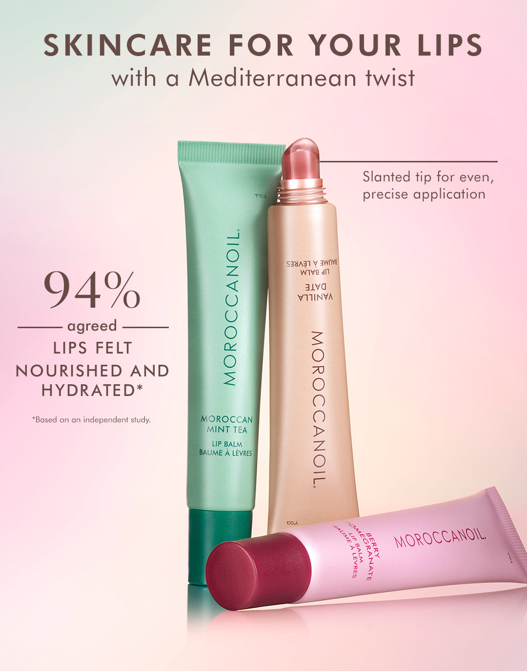 Trío de bálsamos labiales Moroccanoil