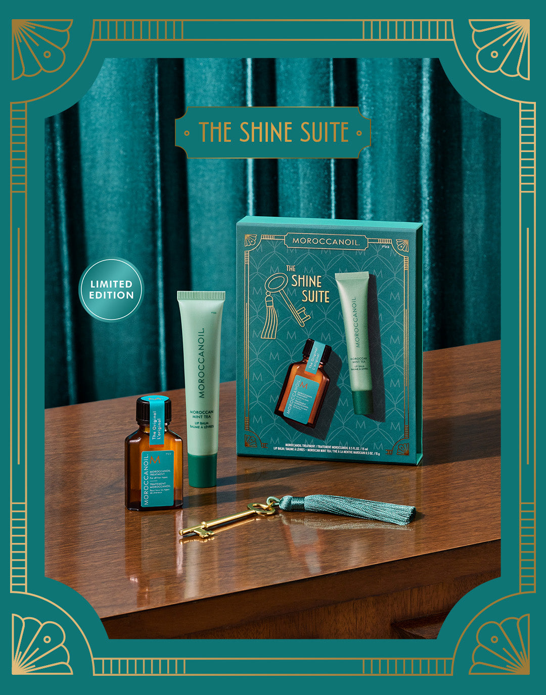 The Shine Suite: Set de Regalo Moroccan Mint Tea Bálsamo labial