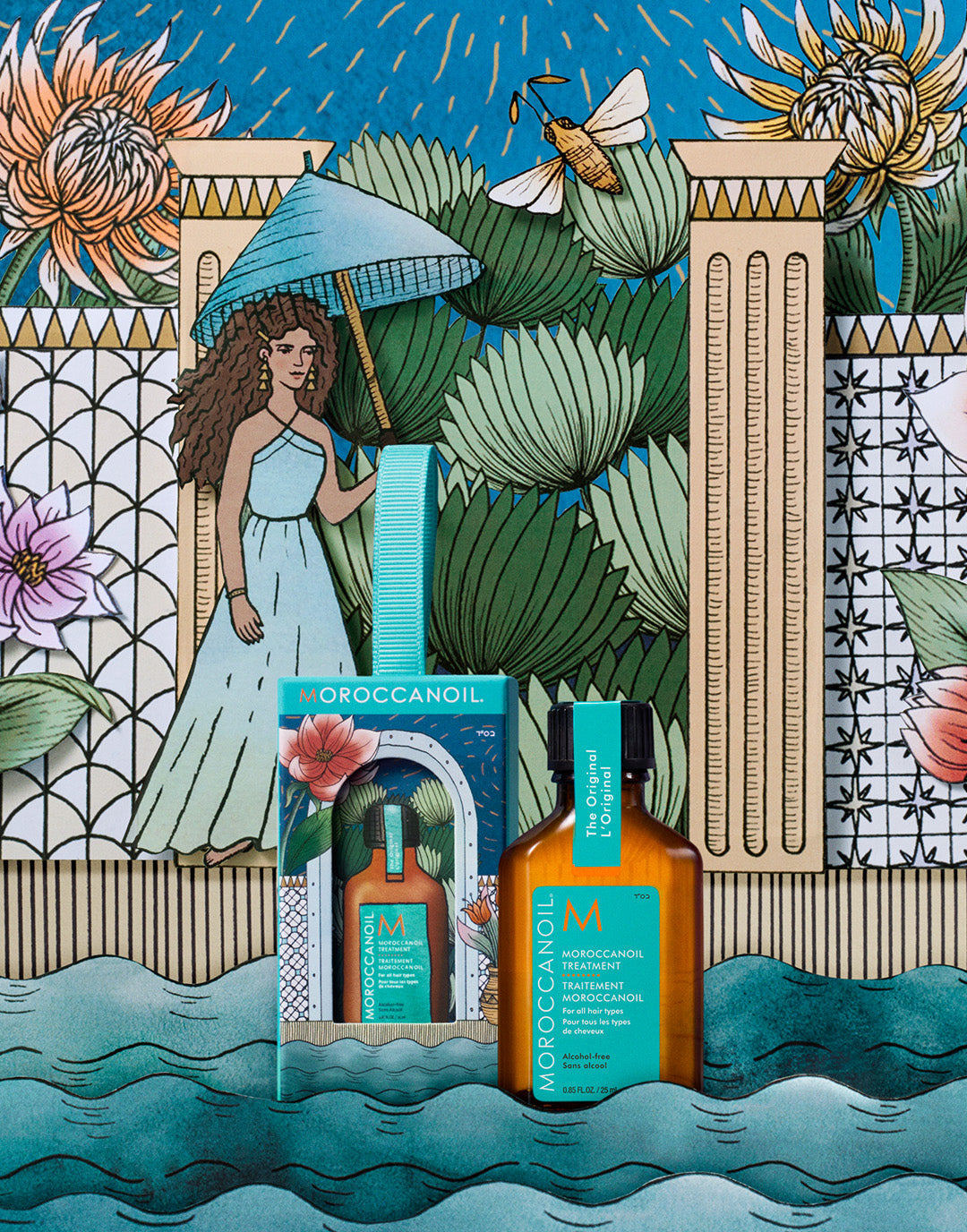 Adorno festivo de aceite capilar del tratamiento Moroccanoil